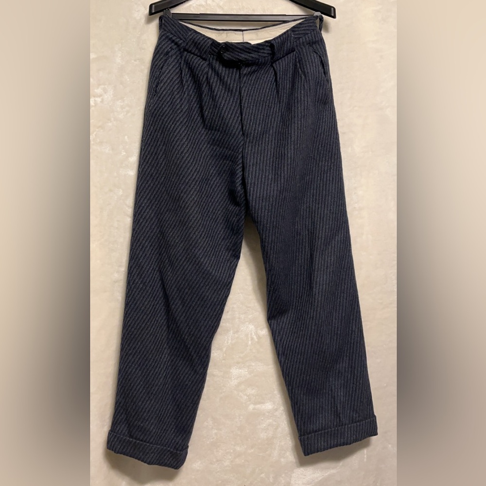 Men's Navy Blue Vintage Striped Pants